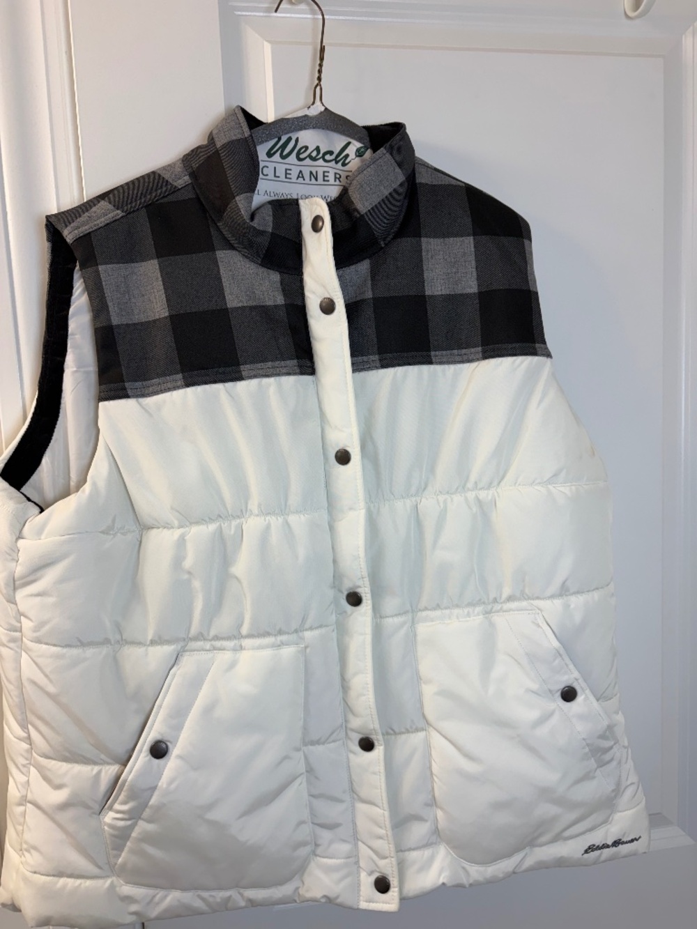 Eddie Bauer Puffy Vest Buffalo Check
